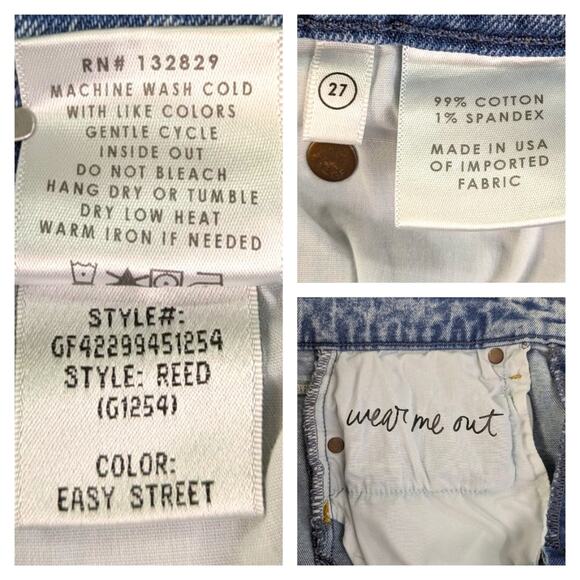 GRLFRND Reed High Rise Slim Easy Street EUC $228 Size 27     J1569 - Picture 7 of 8
